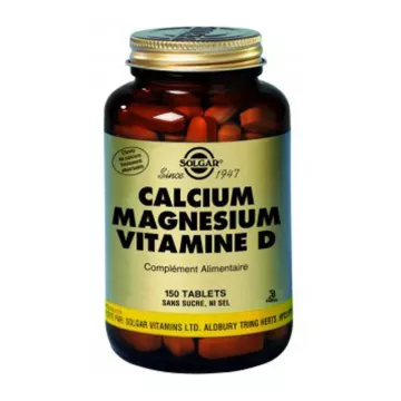 SOLGAR Calcium Magnésium Vitamine D Boite de 150