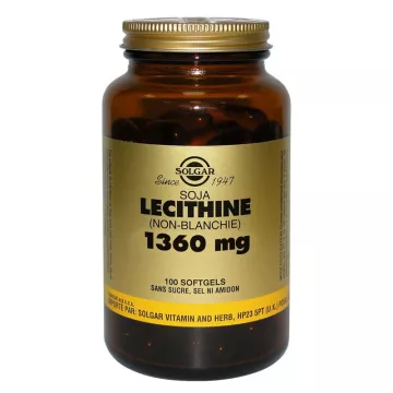 Solgar Lécithine Non Blanchie 1360 mg 100 Gélules