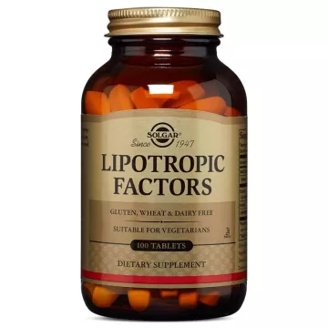 SOLGAR Lipotropic Fatores 100 Comprimidos