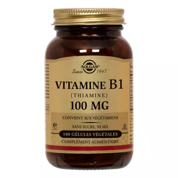 Solgar Vitamin B1 Thiamin 100 mg 100 pflanzliche Kapseln