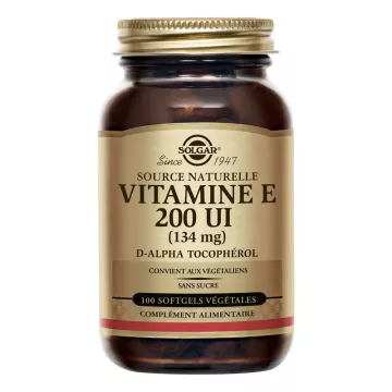 SOLGAR Vitamine E 134 mg 200 IE Plantaardige softgels
