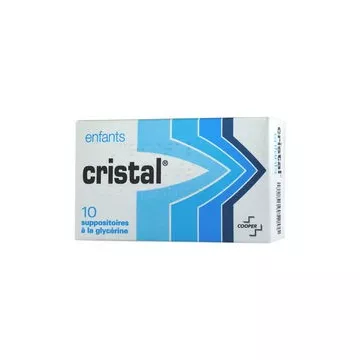 Cristal 10 Supositorios Glicerina Laxante Niño