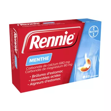 Rennie Brûlure d'estomac 48 comprimés Menthe