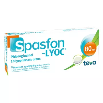 Spasfon-Lyoc 80mg Abdominale Schmerzen 10 Lyophilisate zum Einnehmen