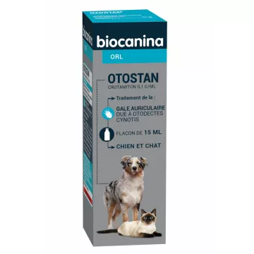 Biocanina Otostan Gale Auriculaire Chien et Chat 15 ml