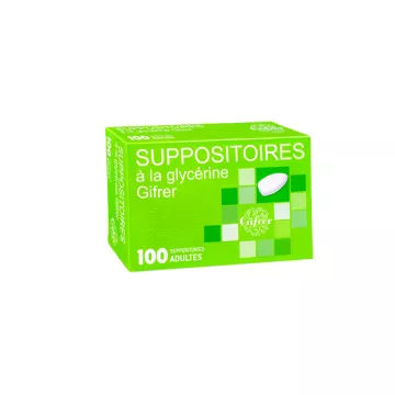 GLYCERINE ZETPILLEN VOLWASSEN Gifrer BOX 100