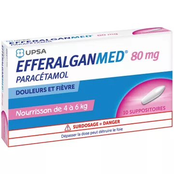 EfferalganMed 80MG Supositorios 10