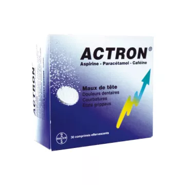 ACTRON aspirina cafeína paracetamol 20/30 cP