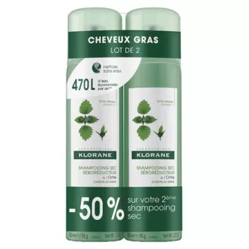 Klorane shampoo seco urtiga Muito 2 sprays 150ml