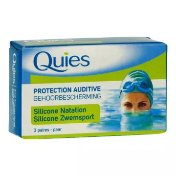 QUIES PROTEZIONE UDITO SILICONE NUOTO ADULTI 3 PAIA