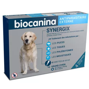 Synergix Biocanina 268 мг/2400 мг точечно Крупные собаки 20–40 кг