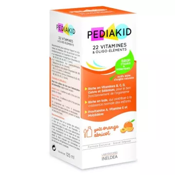 Sciroppo Pediakid 125 ml - 22 vitamine per la crescita e la vitalità