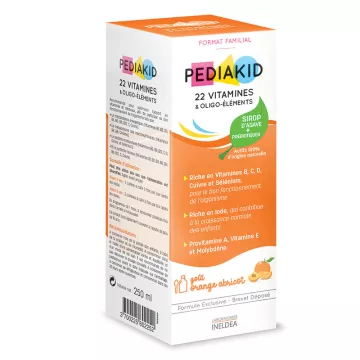 Pediakid 22 vitaminas y oligoelementos jarabe 250 ml