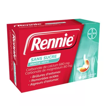 Rennie Menthe 96 comprimés sans sucre