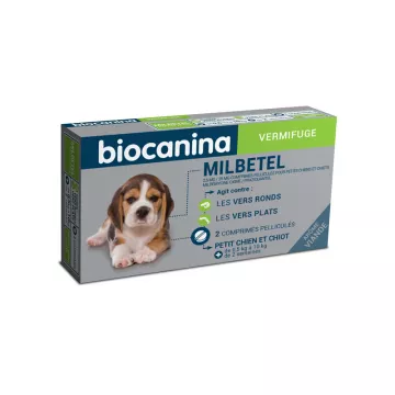 Biocanina Milbetel Vermifuge Petit Chien et Chiot 2 comprimés