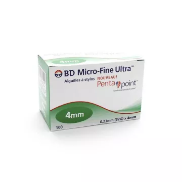 BD MICRO-FINE ULTRA KNOP 4MM BOX 100