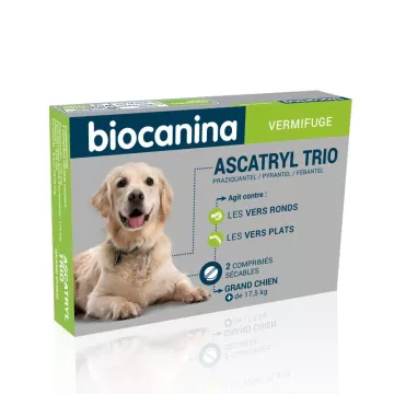 Biocanina Ascatryl Trio Grand Chien 2 comprimés