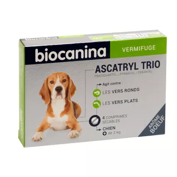 Biocanina ASCATRYL vermífugo TRIO DO CÃO COMPRIMIDOS