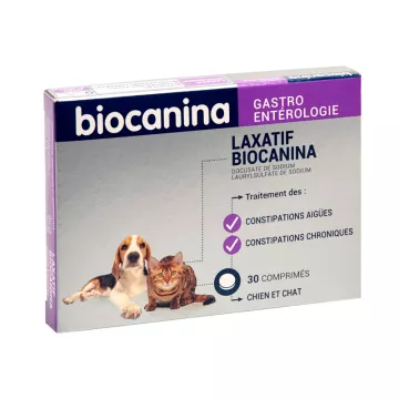 LAXATIVE Biocanina DOG AND CAT 30 TABLETS