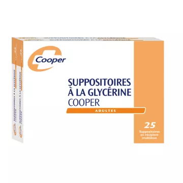GLYCERINE SUPPOSITOIRE ADULTE COOPER BOÎTE de 50