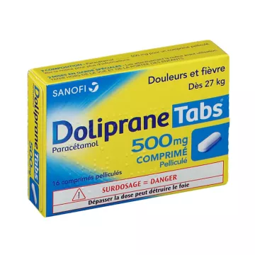 Doliprane TABS 500MG TABLETS 16