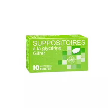 GLYCERINE SUPPOSITOIRE ADULTE GIFRER BOITE DE 10 