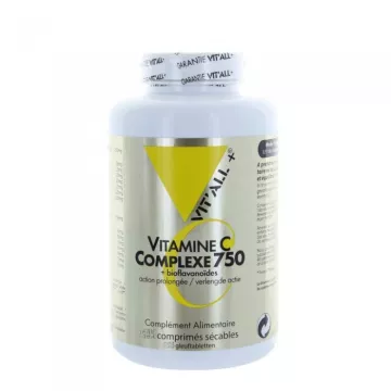 Vit'all+ Vitamine C Complexe 750+ bioflavonoïdes 250 comprimés 