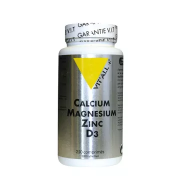 Vitall+ Calcium Magnésium, Zinc, vitamine D3
