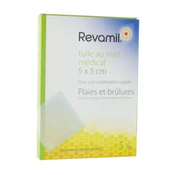 Medicazione Revamil comprimere Miele 5x5cm / 5U