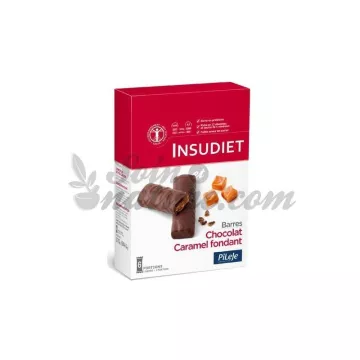 INSUDIET 6 BARRES CHOCOLAT test CARAMEL FONDANT 6X45G