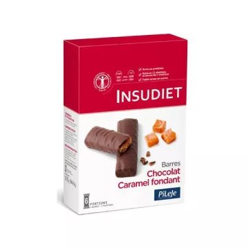 INSUDIET 6 BARRES CHOCOLAT test CARAMEL FONDANT 6X45G