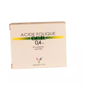 Acide folique CCD 0,4 mg 30 Comprimés