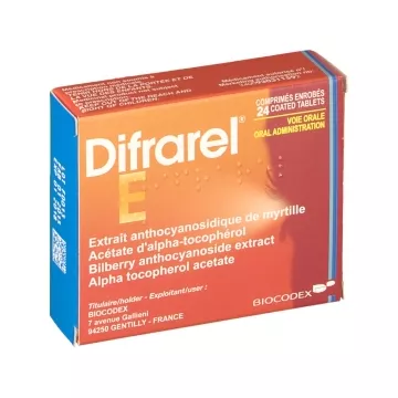 DIFRAREL E Prevention Opacity of the lens Tablets