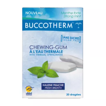 Buccotherm 20 Chewing Gum Açúcar Água Termal gratuito
