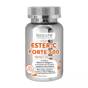 BIOCYTE LONGÉVITY ESTER vitamine C FORTE non acide 30 Gélules