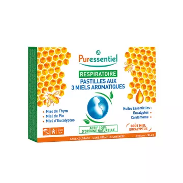 ДЫХАТЕЛЬНЫЕ PURESSENTIEL 24 ТАБЛЕТКИ меда-