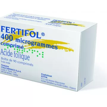 FERTIFOL Фолиевая кислота 400 мкг 90 таблеток