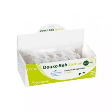 DOUXO SEBORRHEE SPOT ON Solution anti-séborrhée 25 Pipettes