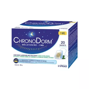 Hierbas del sueño melatonina CHRONODORM 1MG 20 Bolsas