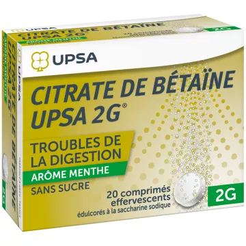 Citrate de Betaïne UPSA Menthe sans sucre effervescent