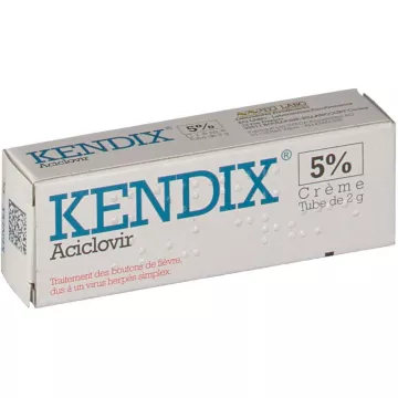 KENDIX Aciclovir 5% Crème herpés labial 2g
