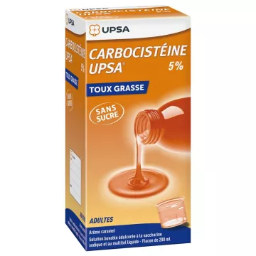 Carbocistéine UPSA 5% Sirop sans sucre 200ml