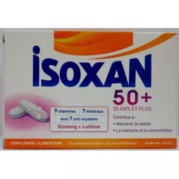 Isoxan 50+ Vitalidad memoria Concentración 20 comprimidos