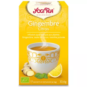 Chá de Iogu Chá de Ervas Limão Gengibre Ayurveda Infusão 17 Saquetas