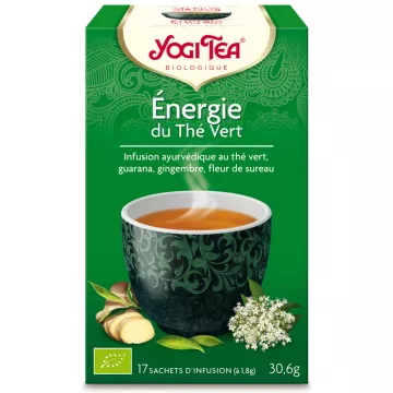 Yogi Tea Energy Tea Té verde Infusión ayurvédica 17 bolsitas de té