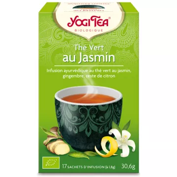 Yogi Tè al gelsomino Tè verde a base di infusione ayurvedica 17 bustine