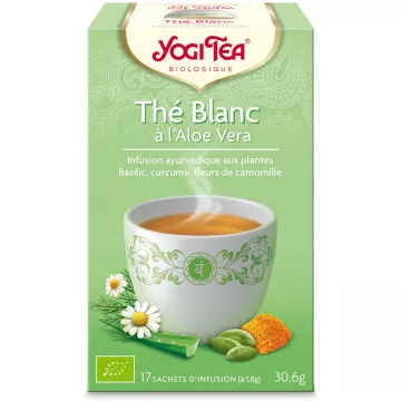 Yogi Tea White Tea Aloe Vera Ayurvedic Infusion 17 bustine di tè