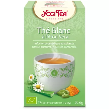 Yogi Tea White Tea Aloe Vera Ayurvedic Infusion 17 bustine di tè