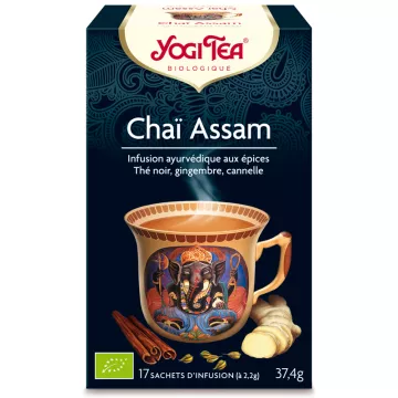 Yogi chá de ervas chá Chai Assam Ayurvedic infusão 17 saquetas