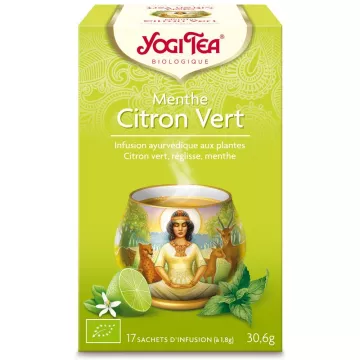 Yogi Tea Tisane menThé citron vert Infusion Ayurvédique 17 Sachets